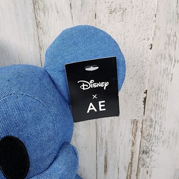 Disney and American Eagle Denim Mickey Mouse Plush Doll Blue - Picture 3 of 7